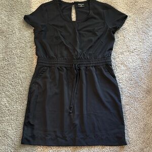 32 Degrees Black Tie Front Sheath Dress